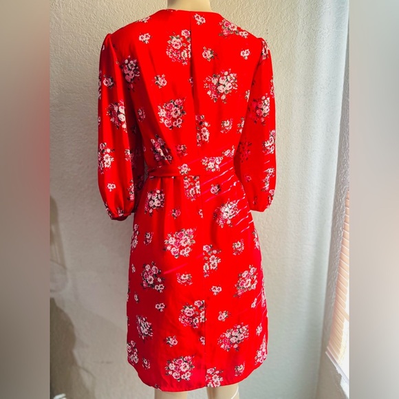 Halogen women’s Floral print tie waist long sleeve dress size XS - Picture 7 of 12